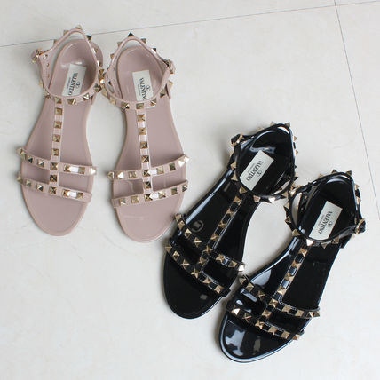 ★VALENTINO ROCKSTUD FLAT RUBBER SANDAL サンダル