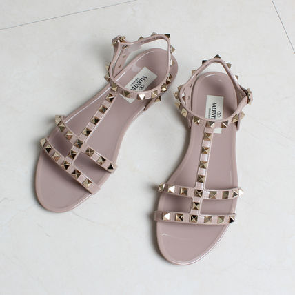 ★VALENTINO ROCKSTUD FLAT RUBBER SANDAL サンダル