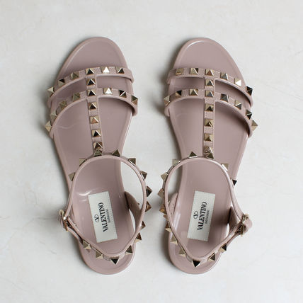 ★VALENTINO ROCKSTUD FLAT RUBBER SANDAL サンダル