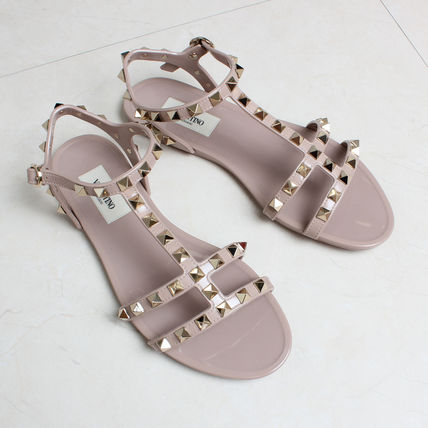 ★VALENTINO ROCKSTUD FLAT RUBBER SANDAL サンダル