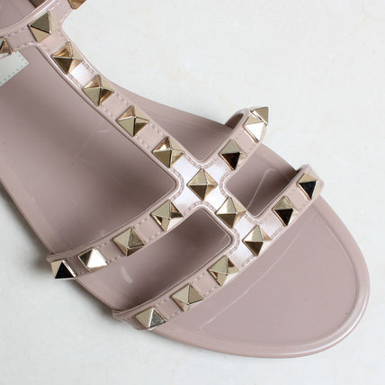 ★VALENTINO ROCKSTUD FLAT RUBBER SANDAL サンダル