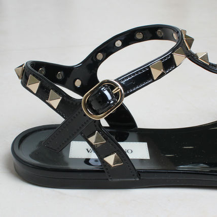 ★VALENTINO ROCKSTUD FLAT RUBBER SANDAL サンダル