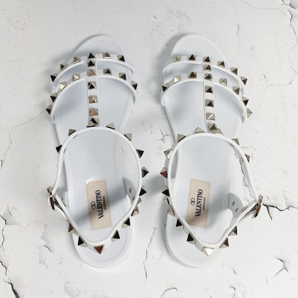 ★VALENTINO ROCKSTUD FLAT RUBBER SANDAL サンダル