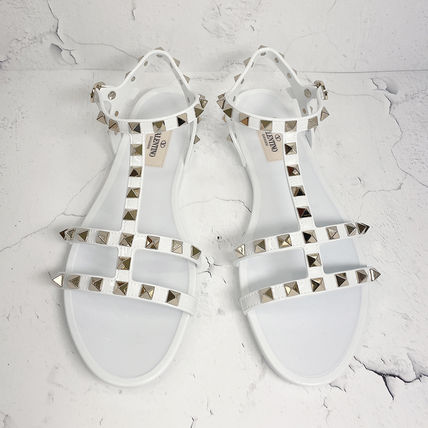 ★VALENTINO ROCKSTUD FLAT RUBBER SANDAL サンダル