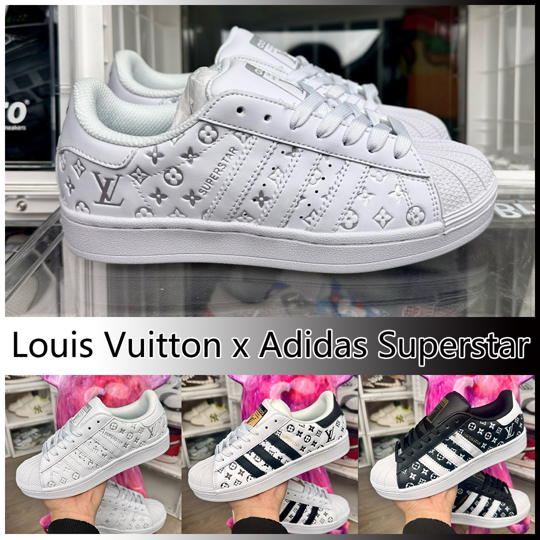 Louis Vuitton x Adidas Superstar 3色
