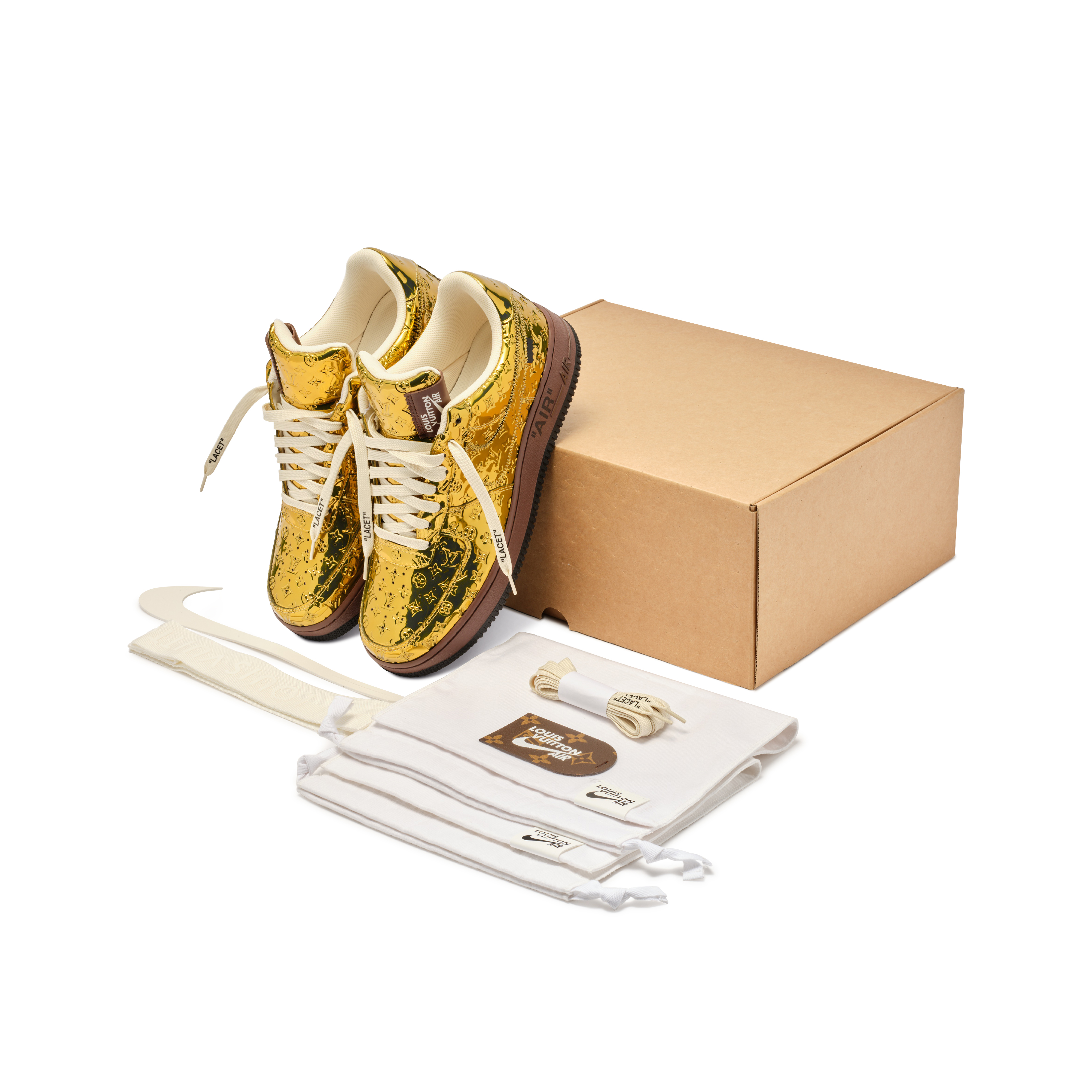 【新商品発売】【今年の新商品】Louis Vuitton Nike Air Force 1 Low By Virgil Abloh Black Metallic Silver【本物保証】【代金引換】