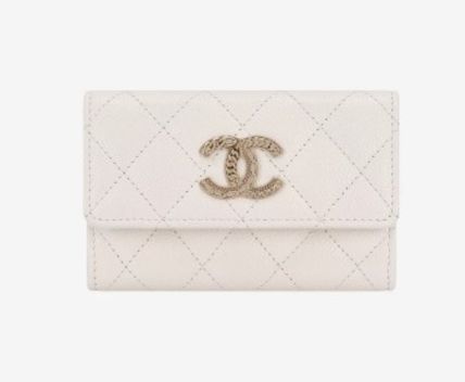 PREMIUM◆送料込【CHANEL】フラップ カードホルダー ホワイト