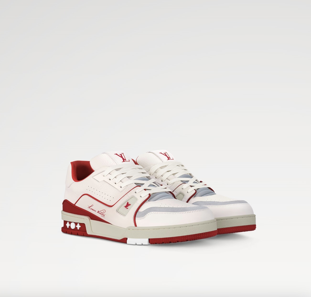 Louis Vuitton Trainer #54 Signature White Red 