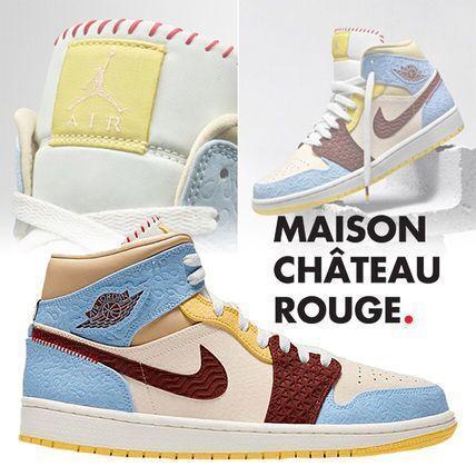 【送料無料】Air Jordan 1 Mid SE Fearless Maison Chateau Rouge【代金引換】
