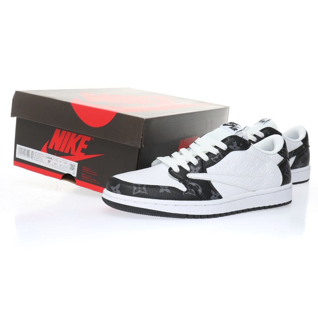 【日本未入荷】Louis Vuitton x Travis Scott x Nike Air Jordan 1 Low OG SP"Damier Azur/LV Monogram"【正規品】[代金引換]