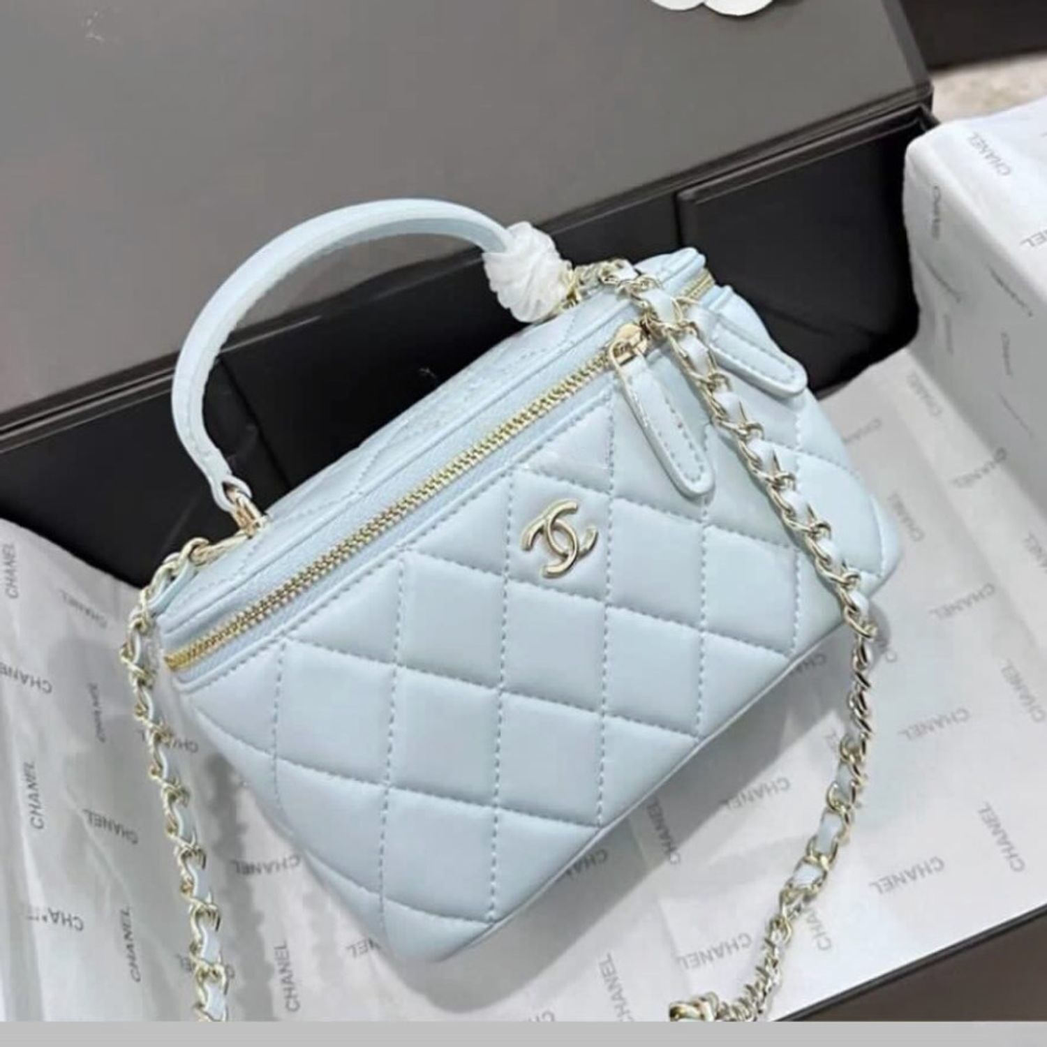 【大本命!】CHANEL CCロゴ ヴァニティー トップハンドル 3WAY
