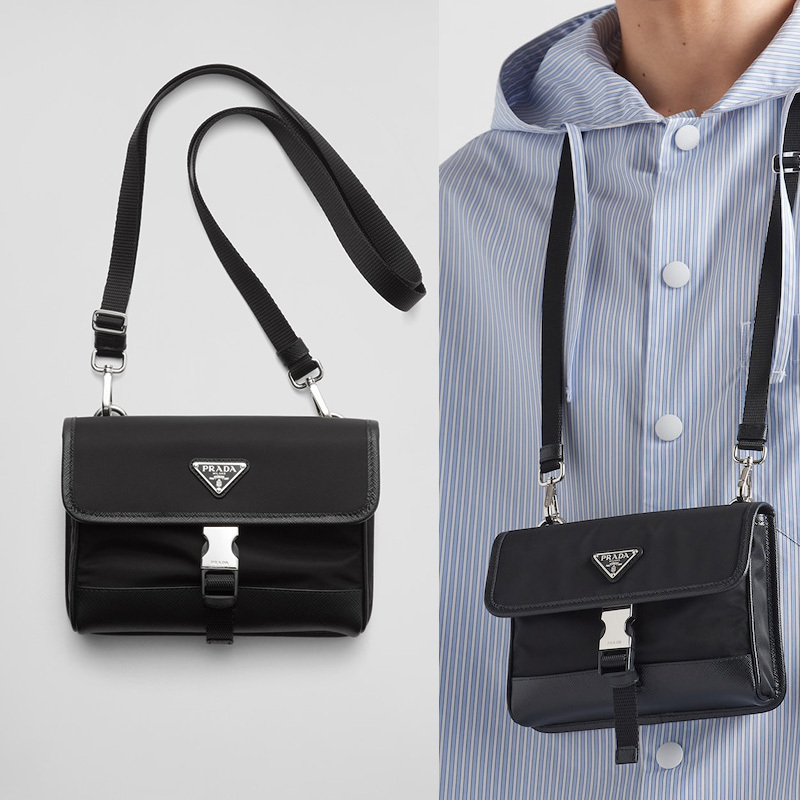 PRADA Re-Nylon xサフィアーノレザー スマートフォンケース