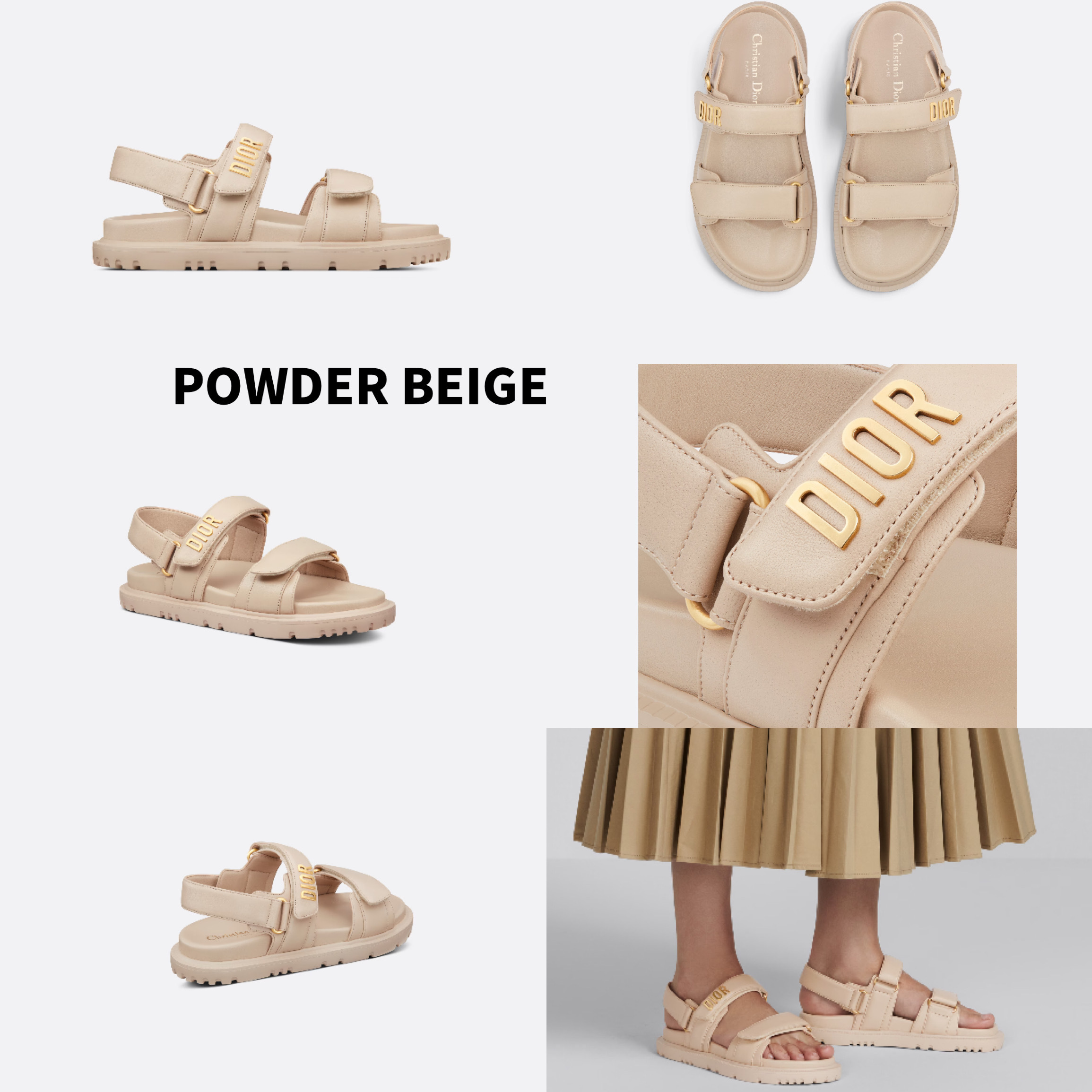 すぐ届く【DIOR】DIORACT サンダル ラムスキン レディース