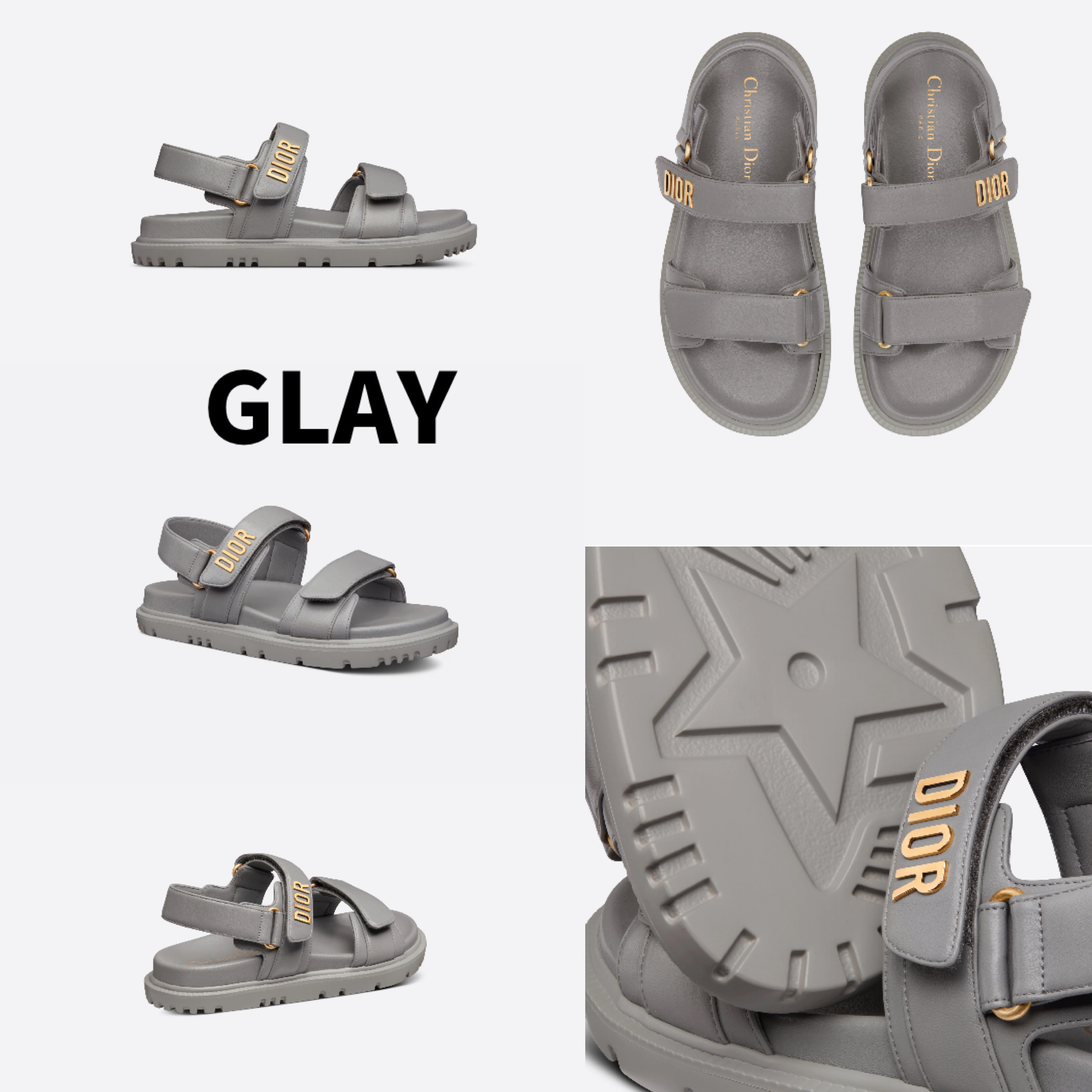 すぐ届く【DIOR】DIORACT サンダル ラムスキン レディース