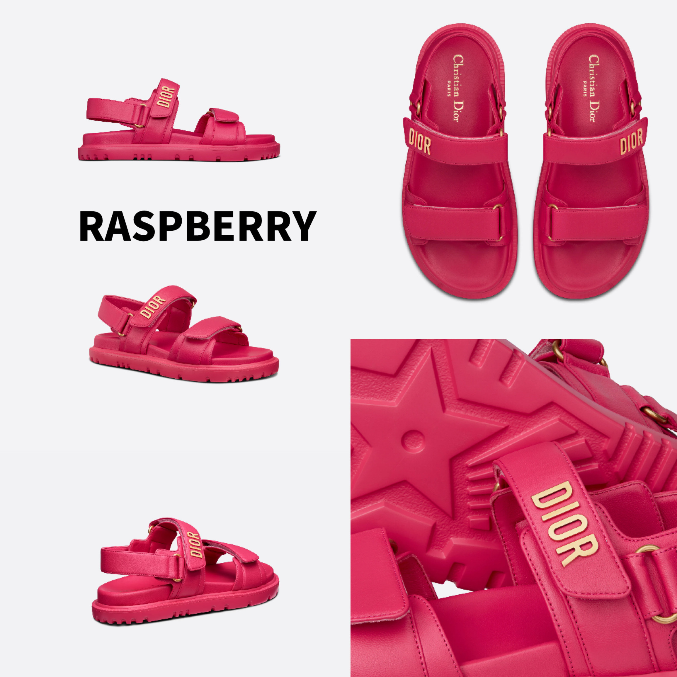 すぐ届く【DIOR】DIORACT サンダル ラムスキン レディース