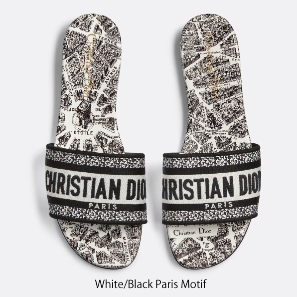 【DIOR】ディオール DWAY コットン 刺繍サンダル