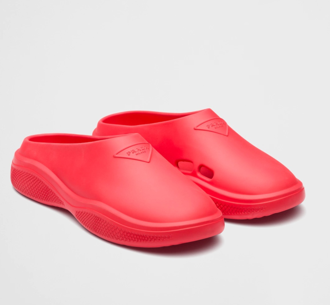 ★大人気★PRADA 【直営店】 新作 Foam rubber mules ミュール