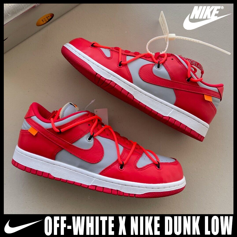 Nike x "OFF-WHITE" Dunk Low "University Red"