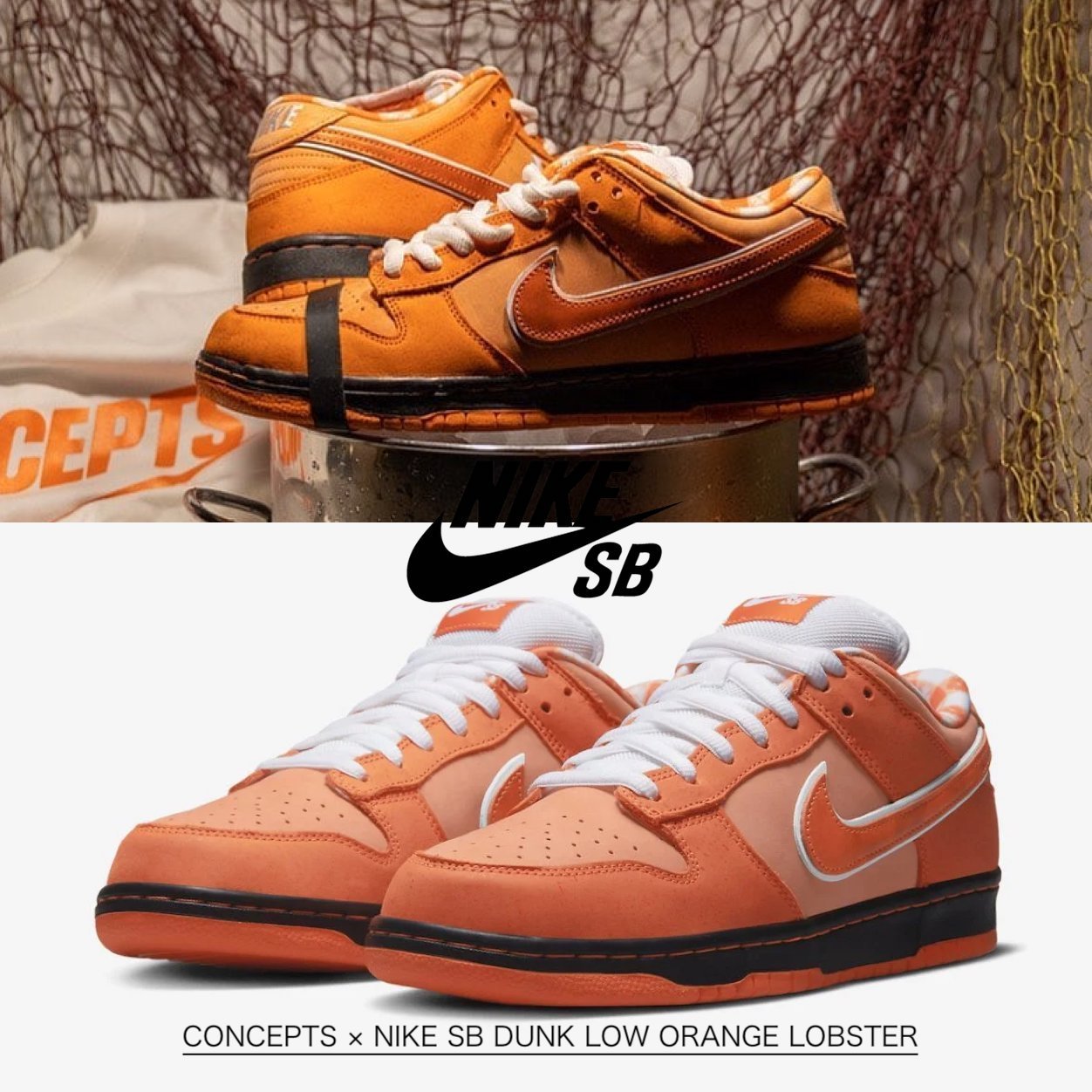 Nike Dunk Low SB x Concepts Orange Lobster