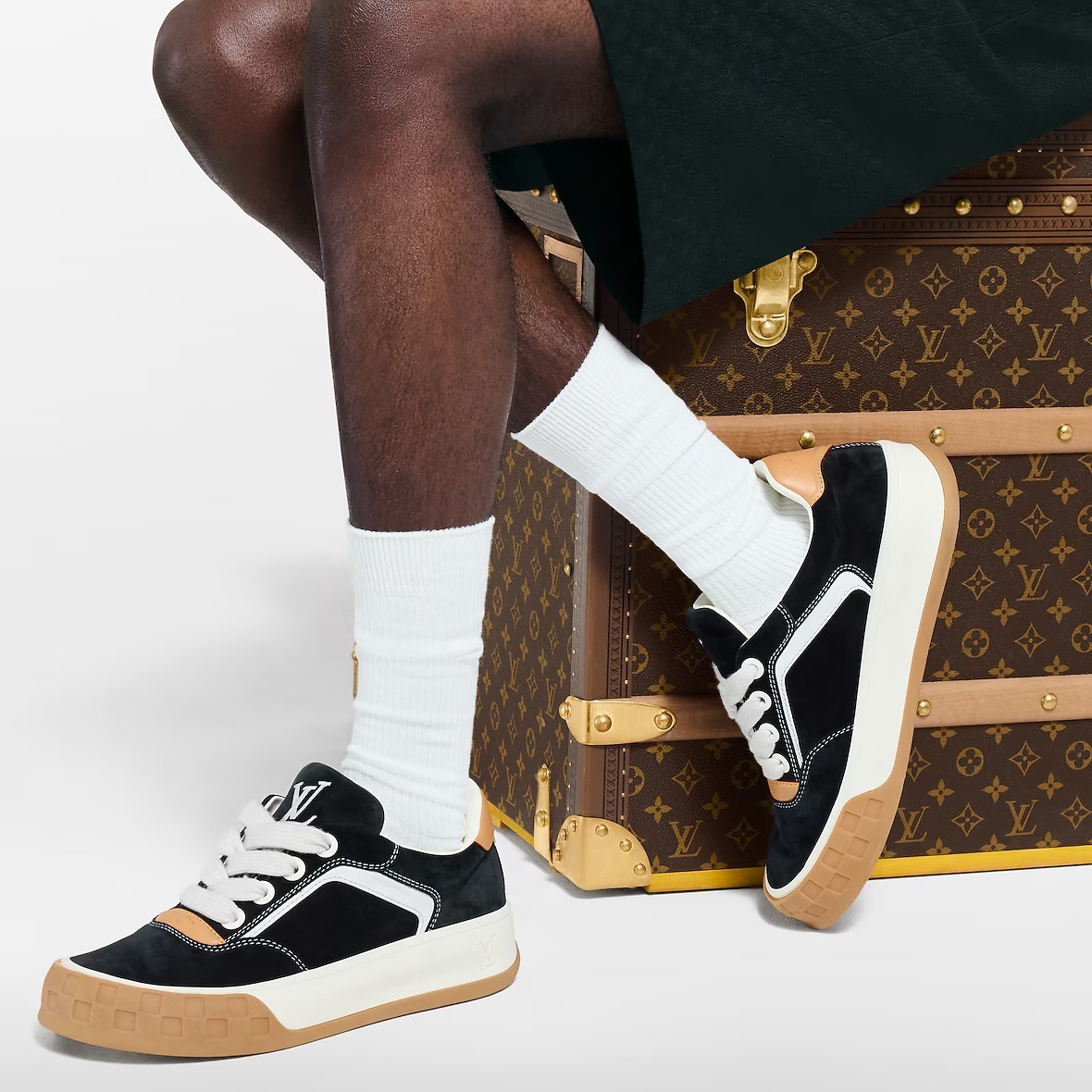 *LV*チルトスニーカー メンズ シンプルロゴ Tilted ダミエソール
