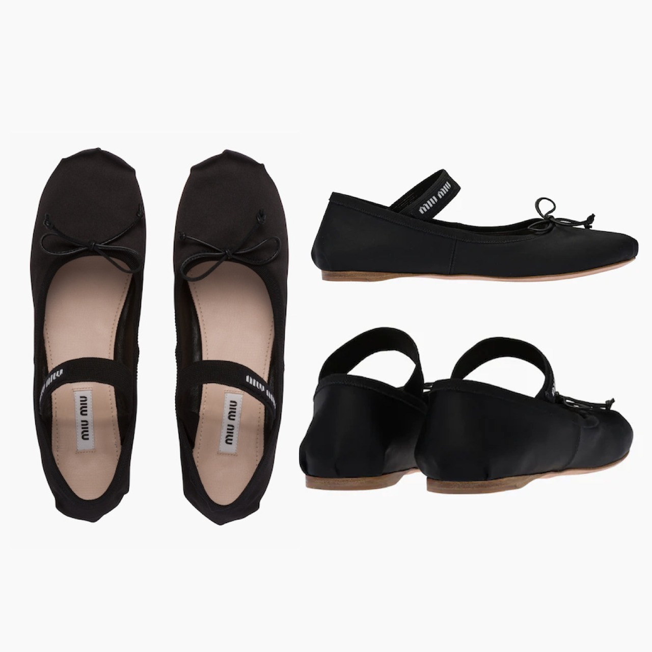 MiuMiu＊Satin ballerinas サテンバレエフラット＊送料込