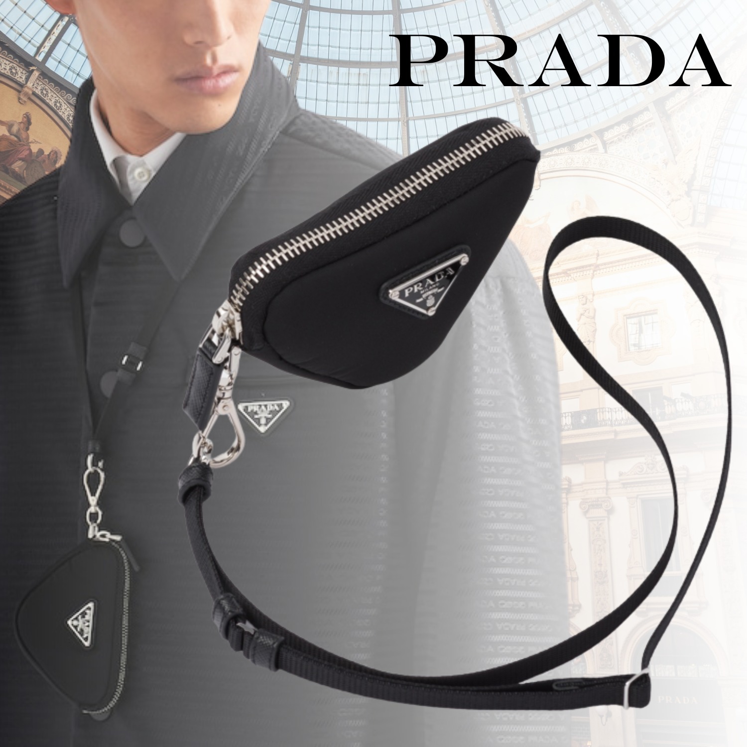 PRADA プラダ Re-Nylon トライアングル Mini Pouch ミニポーチ