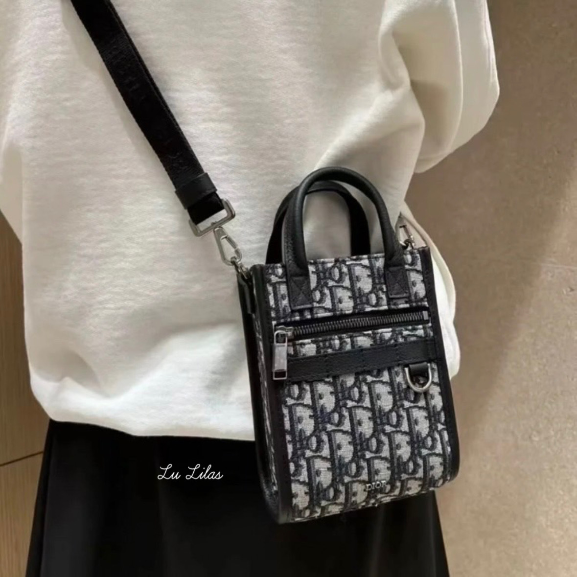 【2色★小さめ】DIOR Safari ノースサウス ミニトートバッグ