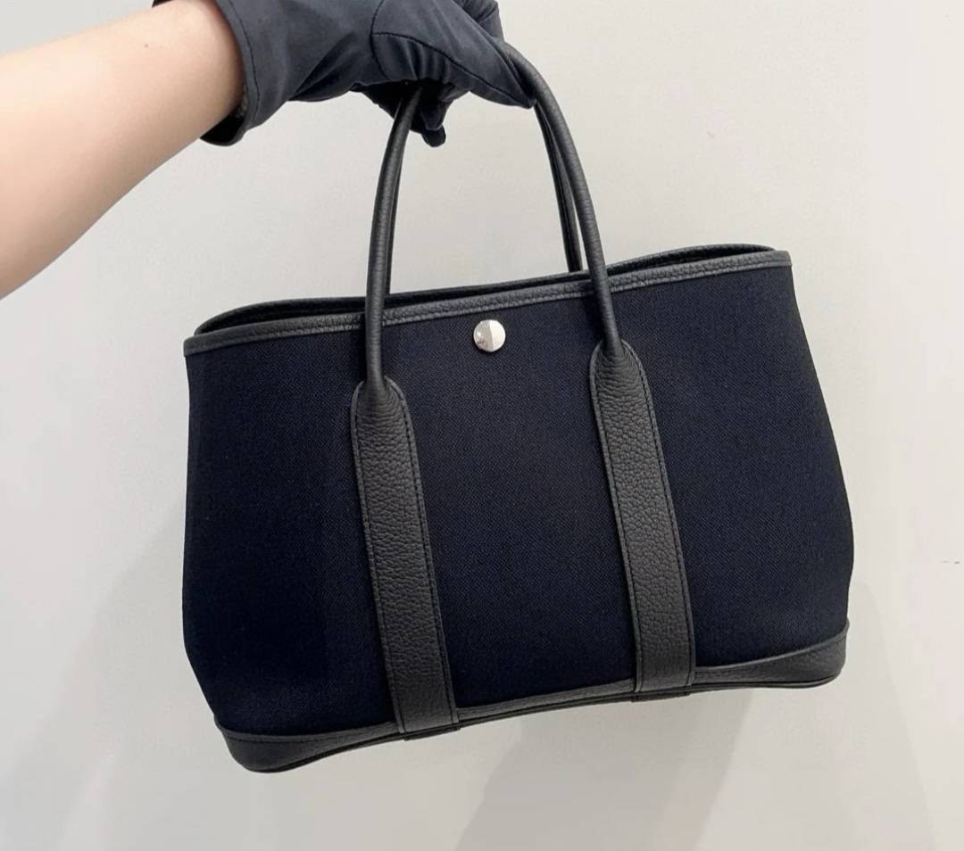 【キャンバス /Noir】HERMES ガーデンパーティー 30 TPM