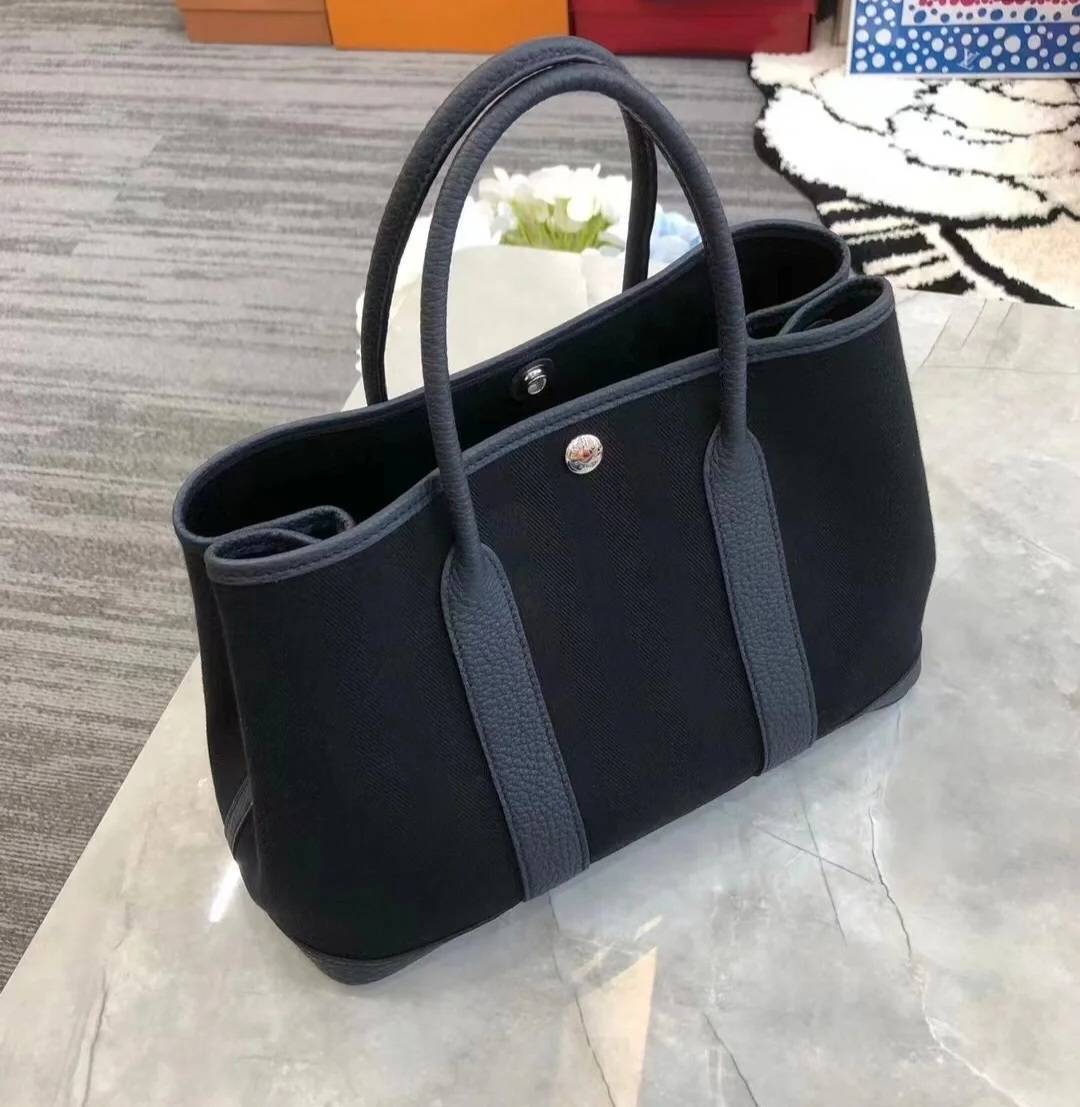 【キャンバス /Noir】HERMES ガーデンパーティー 30 TPM