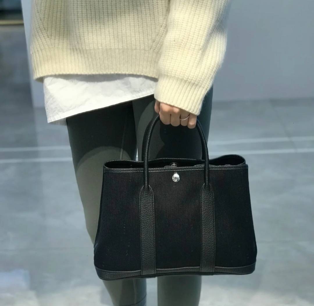 【キャンバス /Noir】HERMES ガーデンパーティー 30 TPM