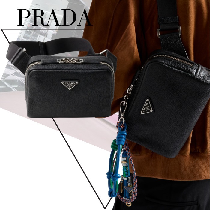 【PRADA】ヴィッテロダイノレザー ショルダーバッグ ブラック