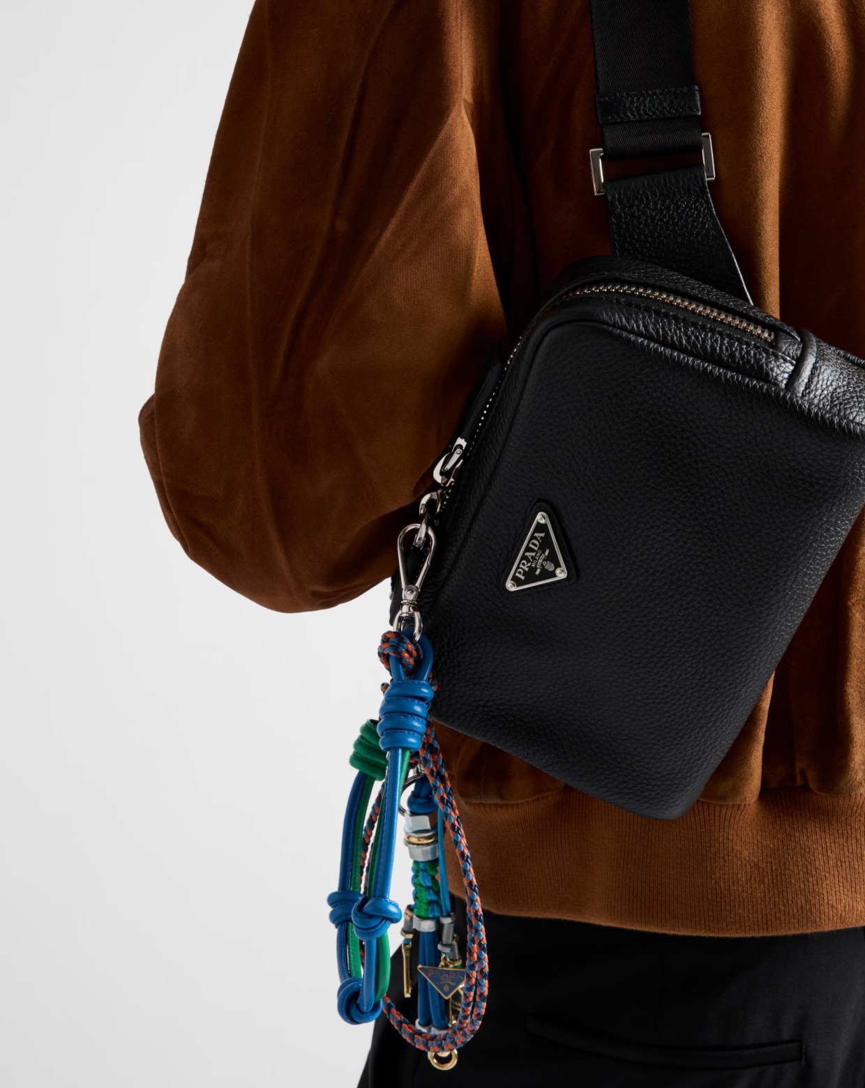 【PRADA】ヴィッテロダイノレザー ショルダーバッグ ブラック