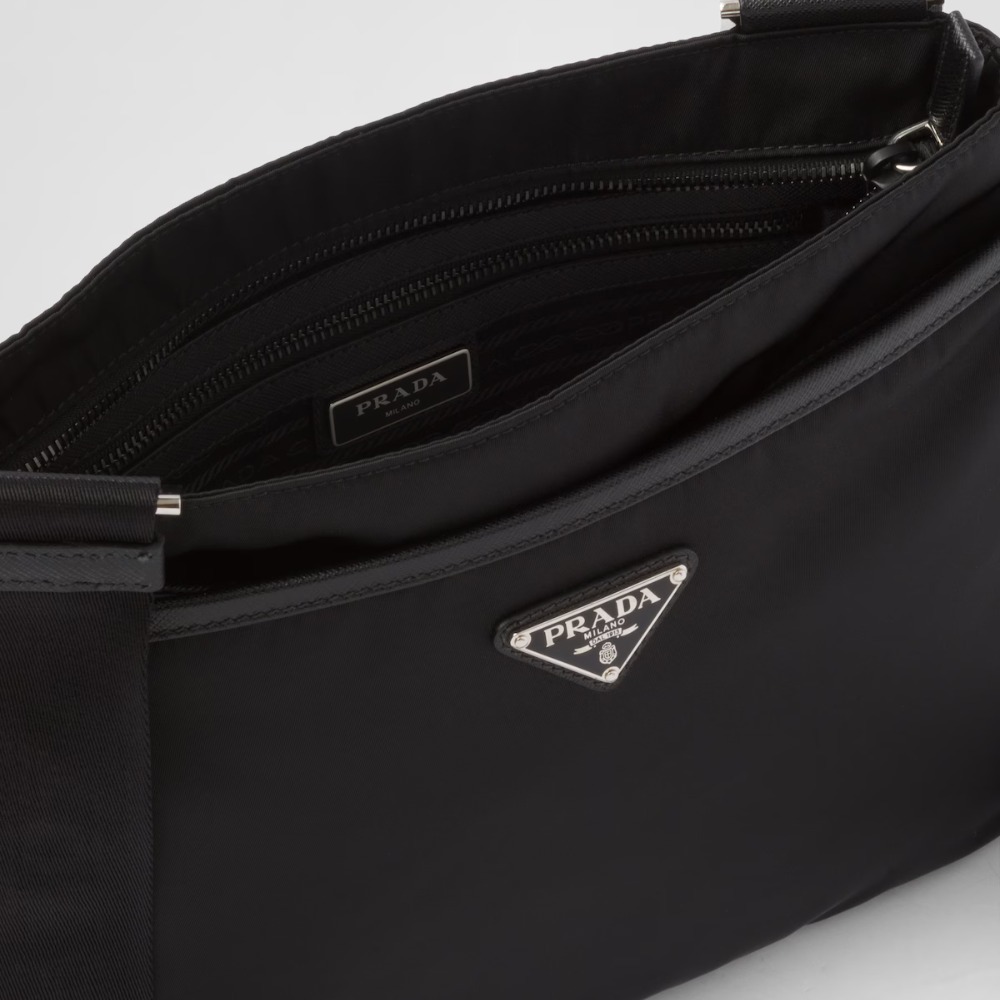 【PRADA】 Re-Nylon xサフィアーノレザー ショルダーバッグ