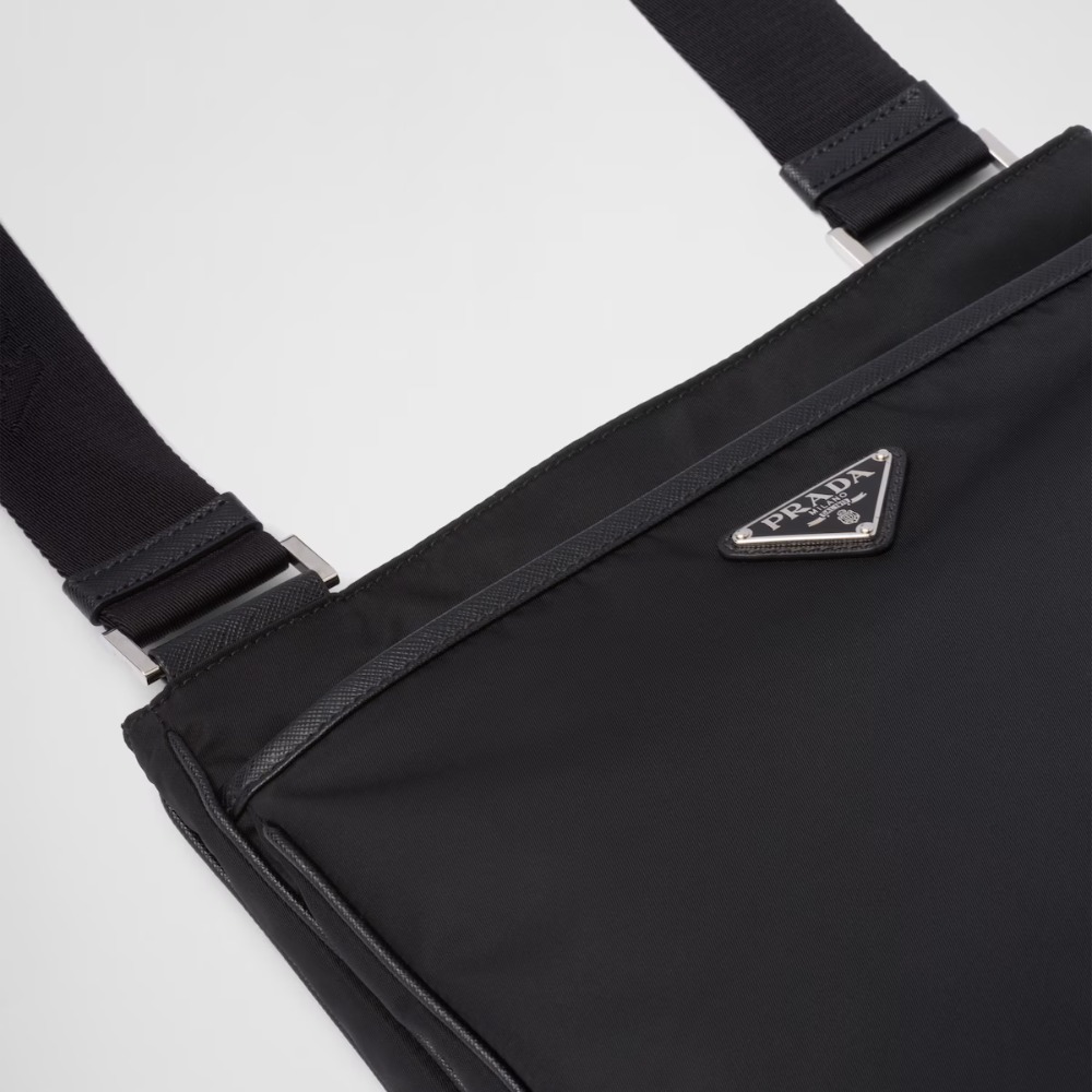 【PRADA】 Re-Nylon xサフィアーノレザー ショルダーバッグ