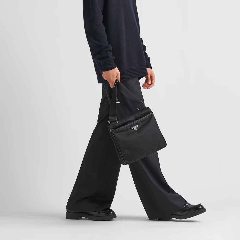 【PRADA】 Re-Nylon xサフィアーノレザー ショルダーバッグ