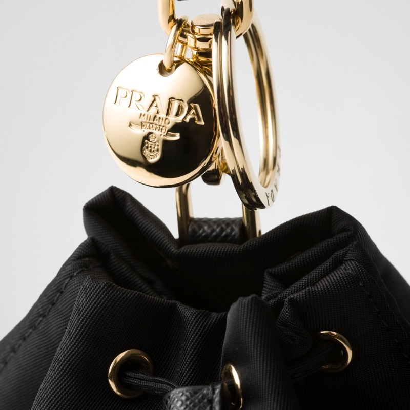 大注目 PRADA◆Re-Nylon ミニ アイコン バッグチャーム 巾着開閉