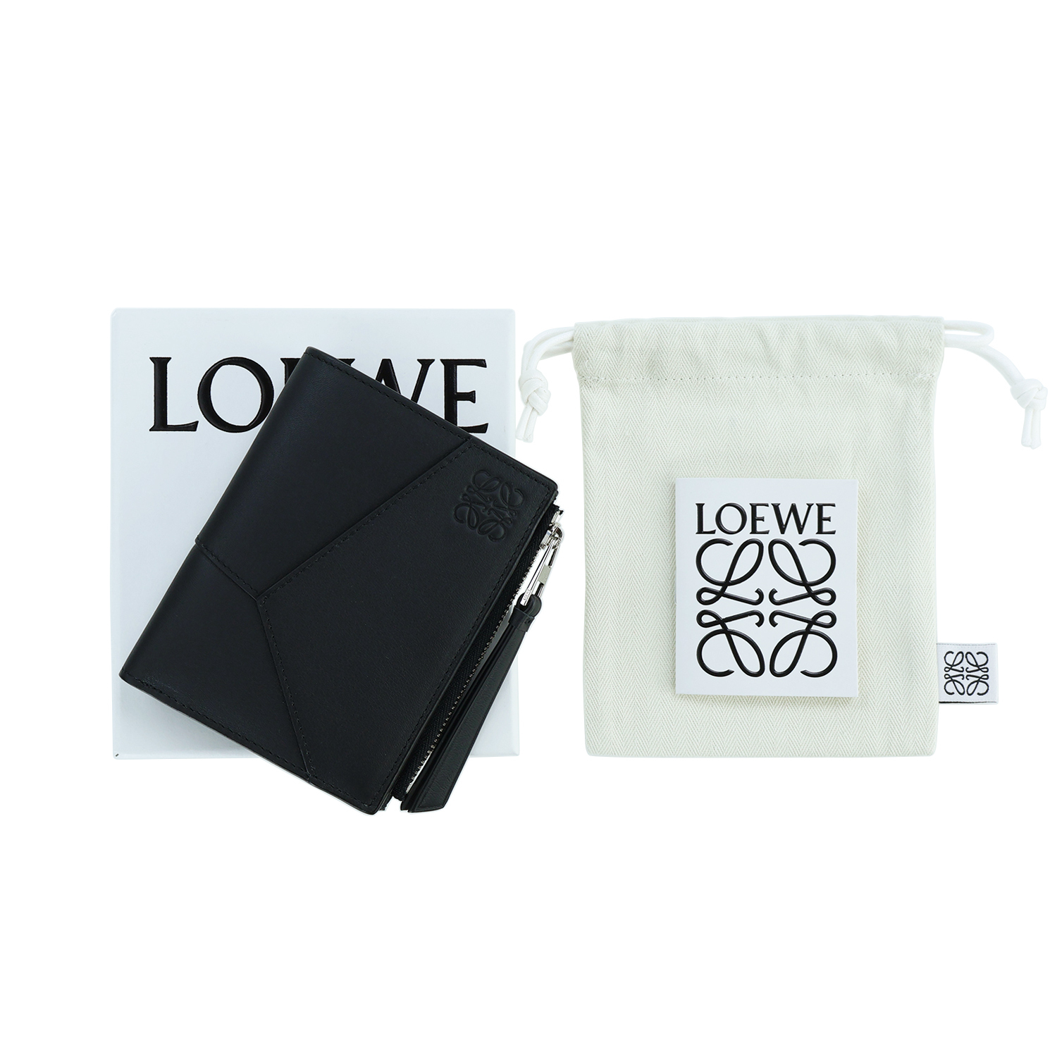 LOEWE 二つ折り財布 パズル コンパクトウォレット メンズ 折財布