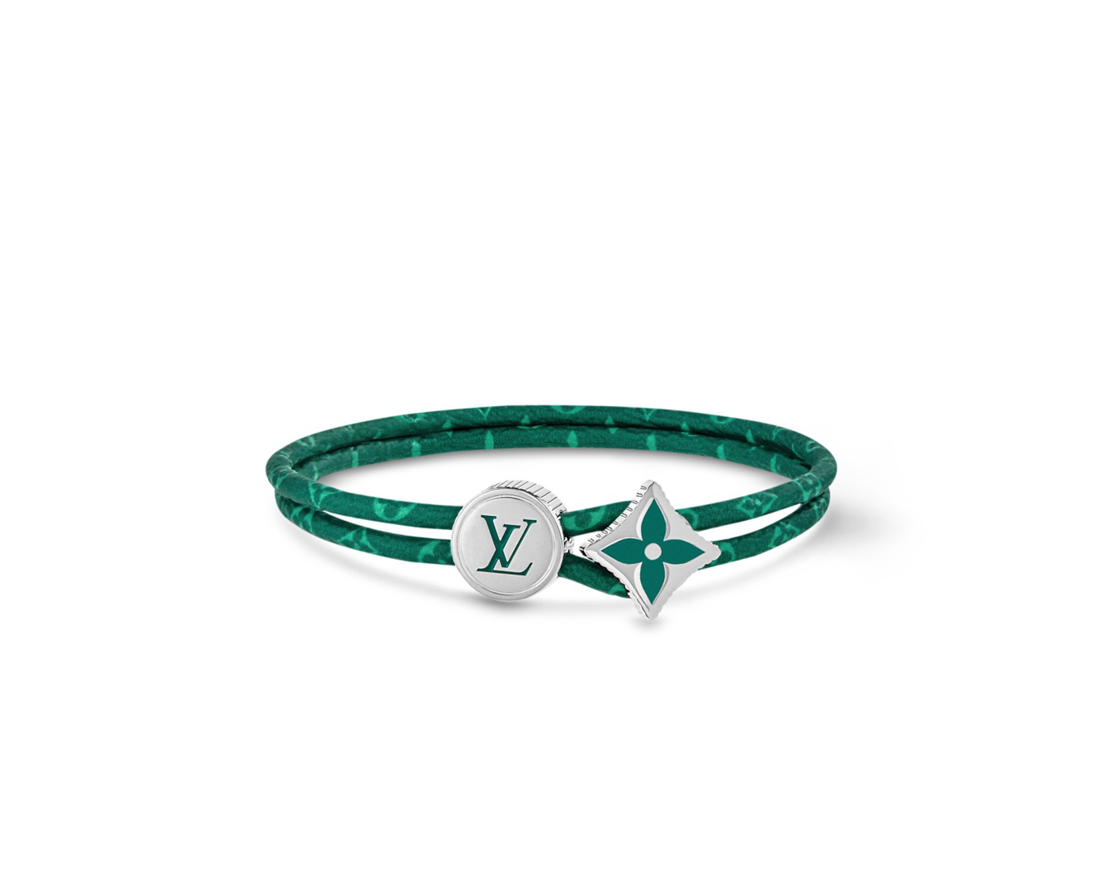 緑と赤のペア使いも♪【Louis Vuitton】ブレスレット