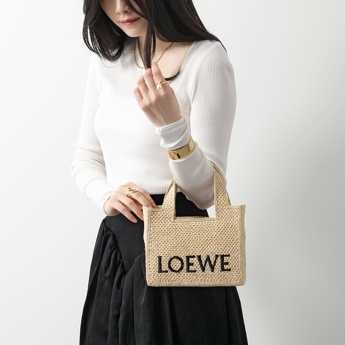LOEWE かごバッグ FONT TOTE MINI ALF1V46X01