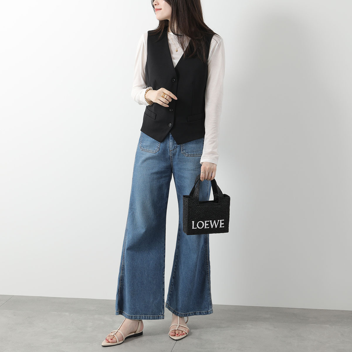 LOEWE かごバッグ FONT TOTE MINI ALF1V46X01