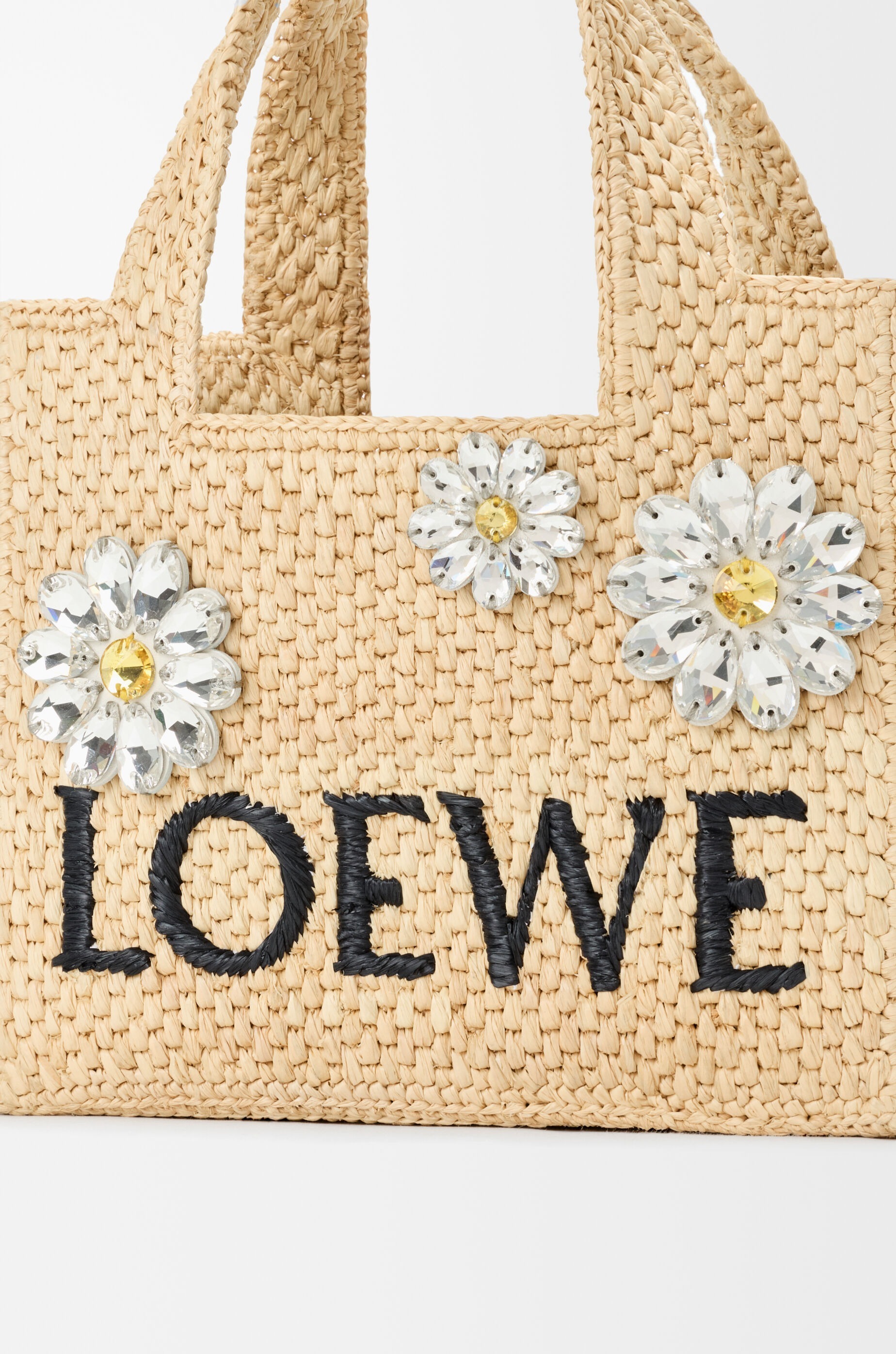 【日差しに映えるビジュ】LOEWE フォント ラフィア ミニ トート