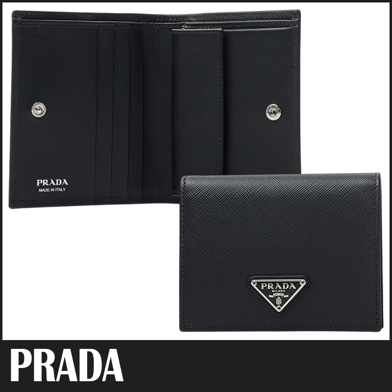送料関税込☆PRADA サフィアーノ トライアングル 小銭入れ 財布