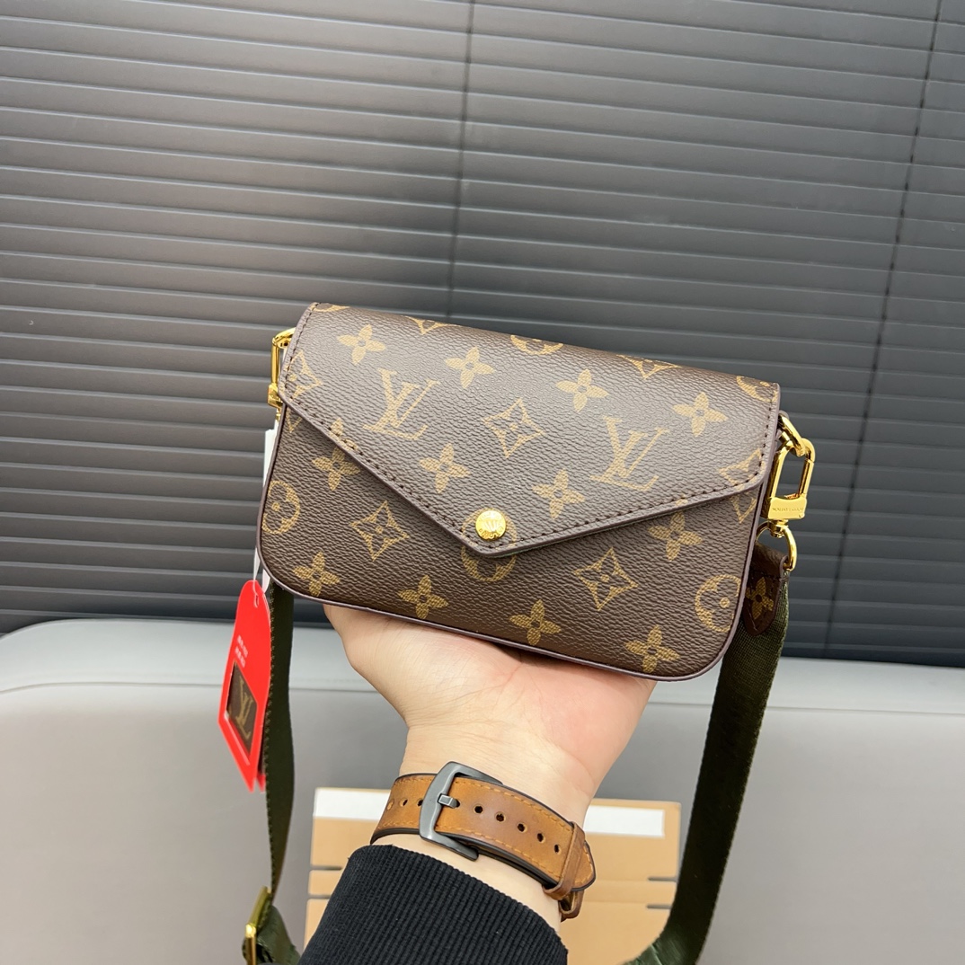 ★Louis Vuitton★【大人気】 ショルダーバッグ 「携帯 ポーチ」 古い花 3点セット お得