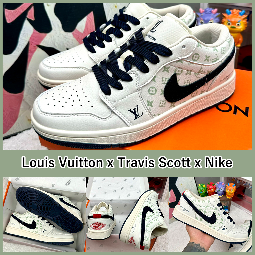 Louis Vuitton x Travis Scott x Nike Air Jordan 1 Low OG SP LV Monogram AJ1