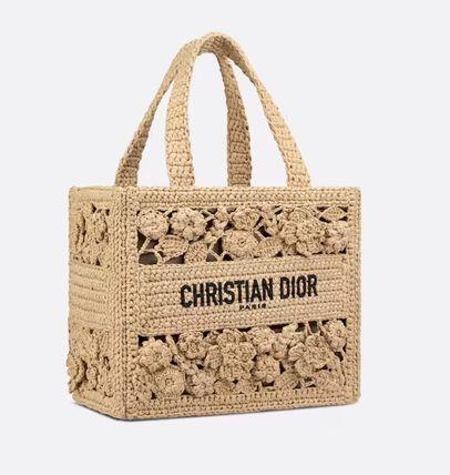 【新作大人気！】 DIOR BOOK TOTE スモールバッグ　ラフィア