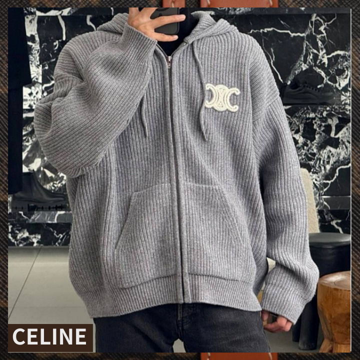 ★大人気！トリオンフが映える★【CELINE】ニットパーカー