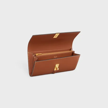 ラージウォレット 16（セーズ） / シャイニーカーフスキン タン