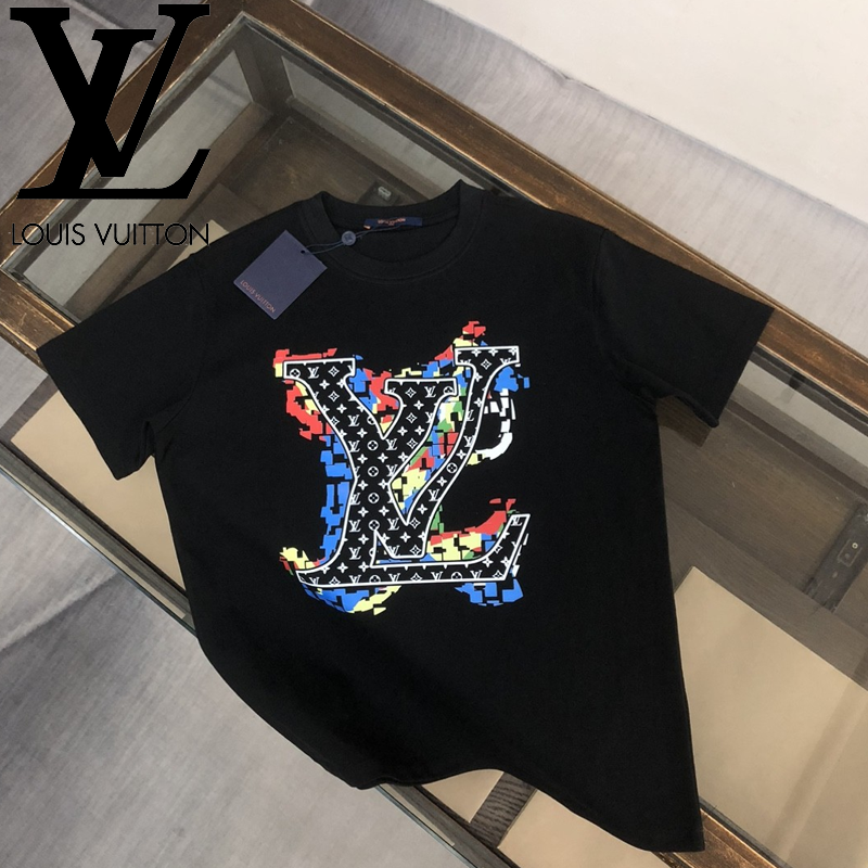ルイ・ヴィトン 2026年春夏 カップルズ 半袖Tシャツ（ブラック/ホワイト）