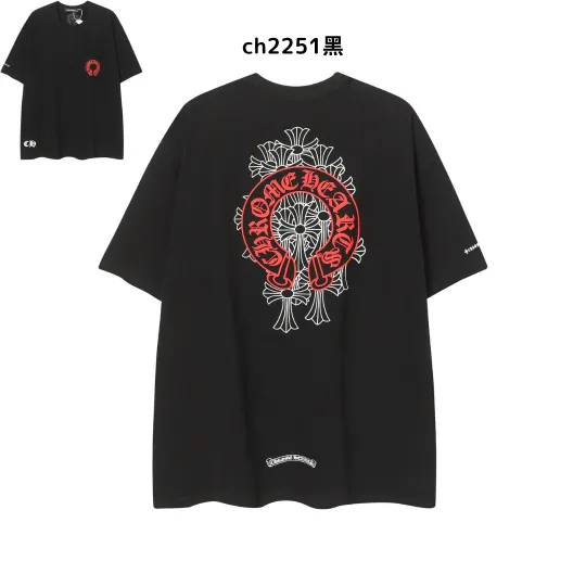 【2026新登場】クロムハーツChrome Hearts プリント刺繍Tシャツ特集 夏服 人気 男女兼用 綿100%