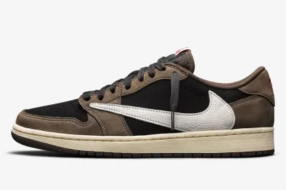 ナイキ NIKE × トラヴィス スコット Men Brown Travis Scott x Air Jordan 1 Low Reverse